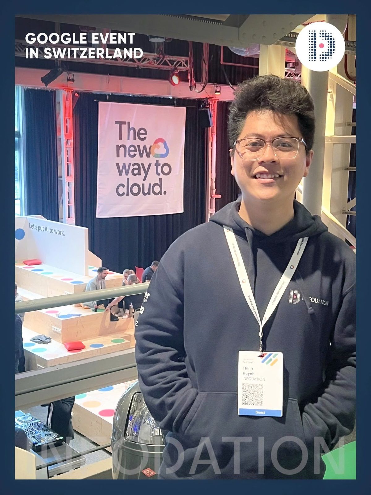 Thinh Huynh at the Google Cloud Summit in Switzerland